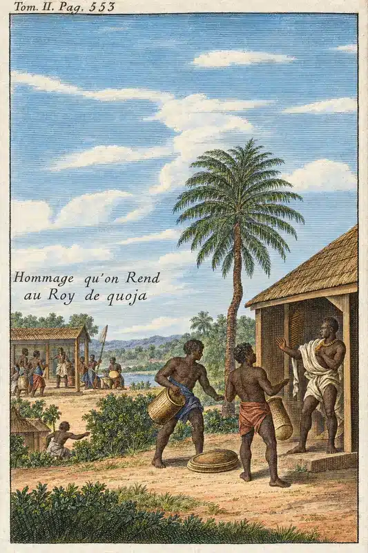 Investiture avec tambours en Afrique précoloniale.