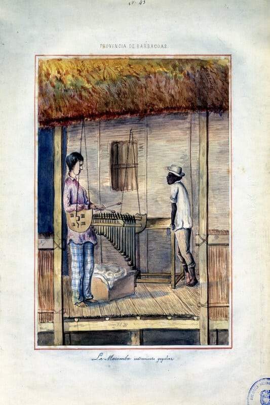 La marimba en Afrique précoloniale.