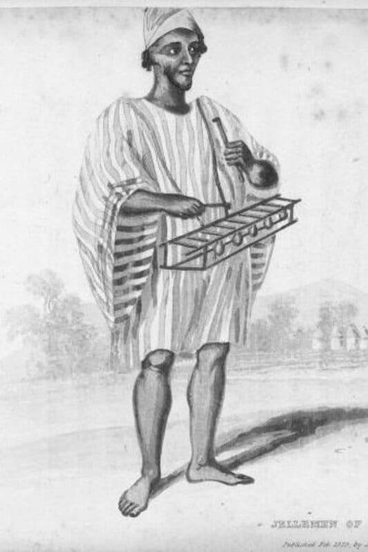 balafon et marimba en Afrique précoloniale.